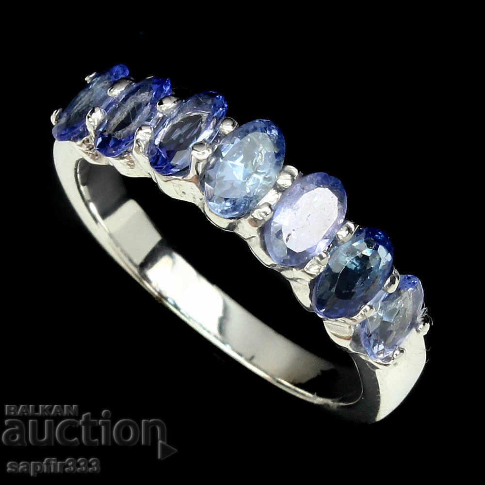 UNIQUE EXQUISITE RING WITH NATURAL TANZANITES with price 562.00 BGN | € 287.35 UNIQUE EXQUISITE RING WITH NATURAL TANZANITES with price 562.00 BGN | € 287.35