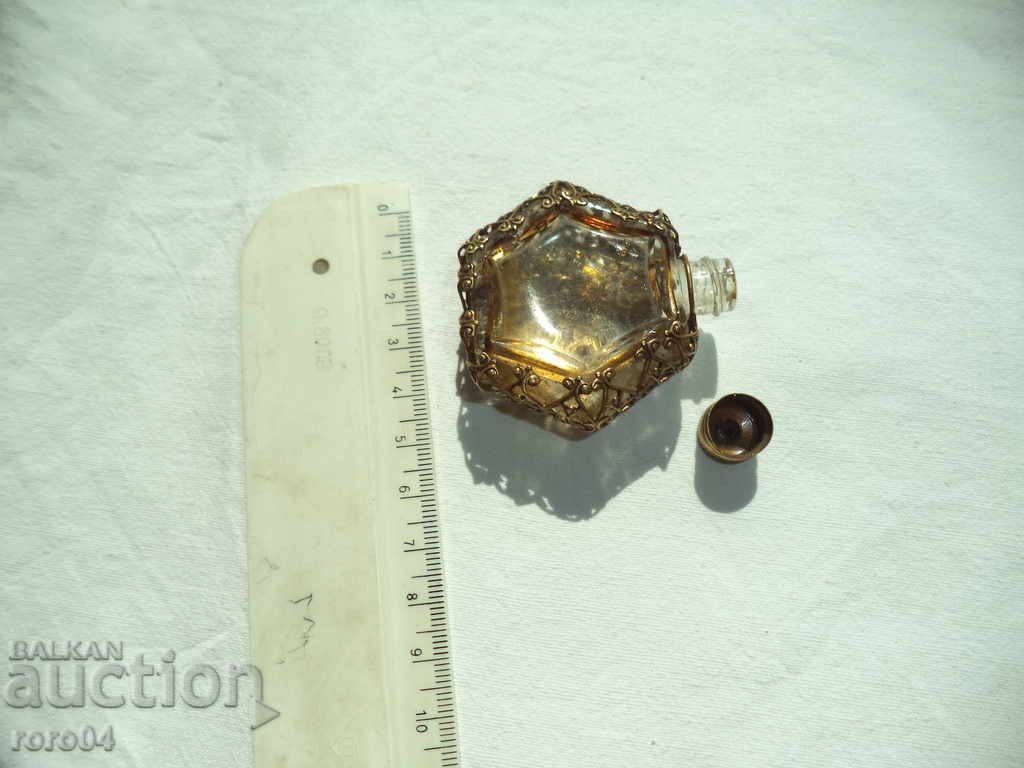 BEAUTIFUL OLIVE PARFUM SHAFT - GLAZED GLASS + STONES - 6 BEAUTIFUL OLIVE PARFUM SHAFT - GLAZED GLASS + STONES - 6