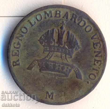 Италия Ломбардска Венеция 1 чентезимо 1822 година, Милано