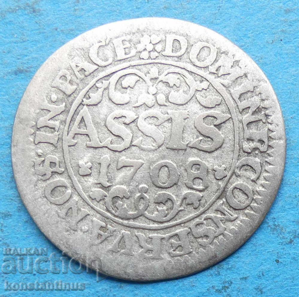 Basel 6 Assis 1708 Argint Raritate Excepțională RRRRR