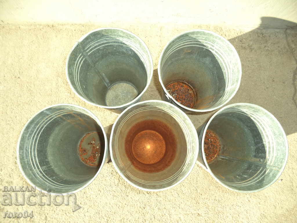 VASES - KASPI - SACKS - OLD LAMARINE VESSELS - COFFEE - 6 VASES - KASPI - SACKS - OLD LAMARINE VESSELS - COFFEE - 6