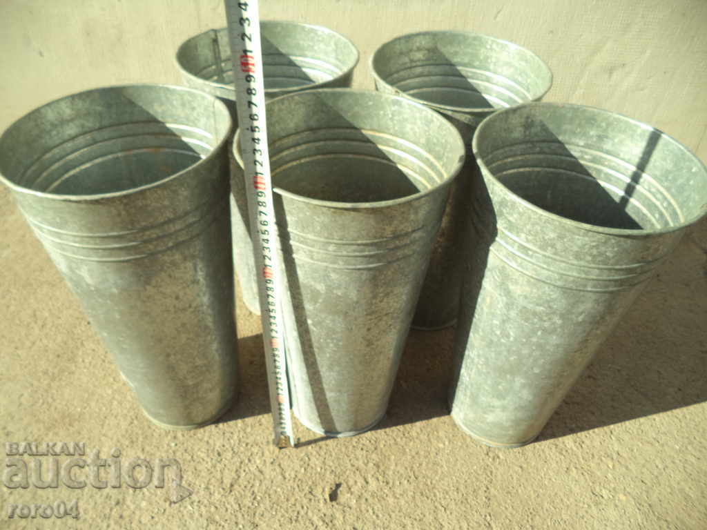 VASES - KASPI - SACKS - OLD LAMARINE VESSELS - COFFEE - 7 VASES - KASPI - SACKS - OLD LAMARINE VESSELS - COFFEE - 7