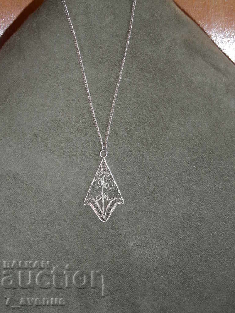 Licitație COLIER h. filigran 3.5 / 3 cm, 70 cm