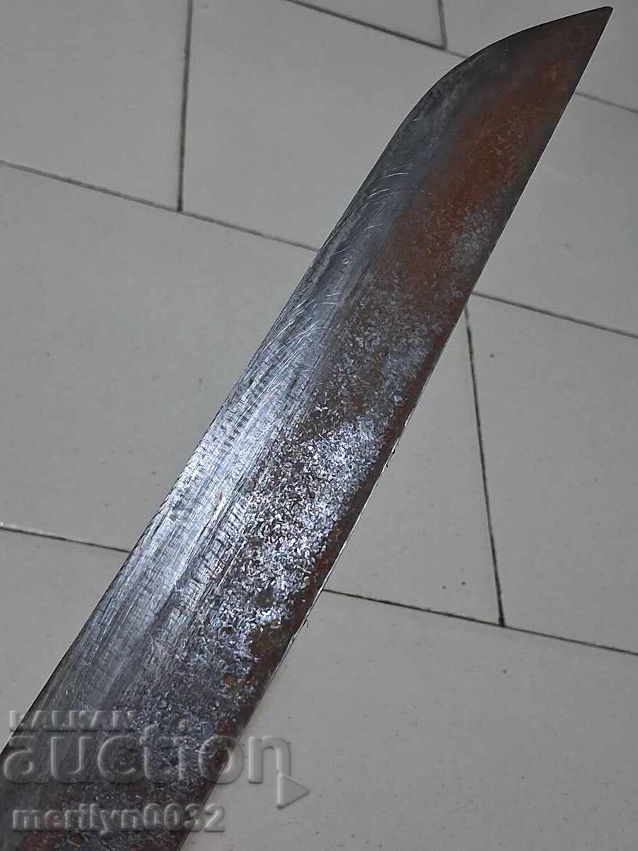 Δημοπρασία Μαχαίρι βοσκού με θήκη, λαβή από κέρατο βουβάλου, καρακουλάκ