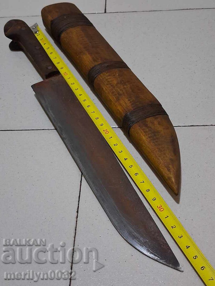 Παράδοση Μαχαίρι βοσκού με θήκη, λαβή από κέρατο βουβάλου, καρακουλάκ