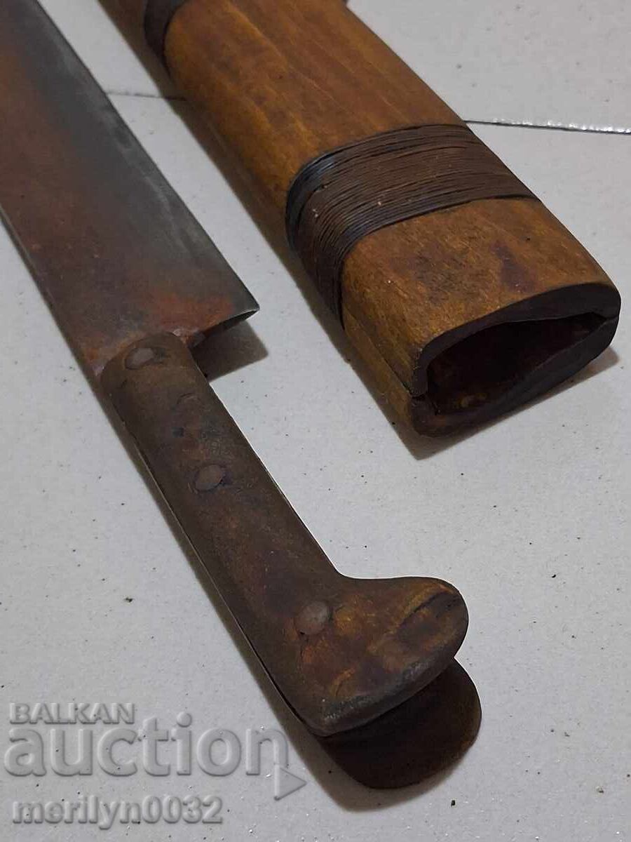 Μαχαίρι βοσκού με θήκη, λαβή από κέρατο βουβάλου, καρακουλάκ - 5