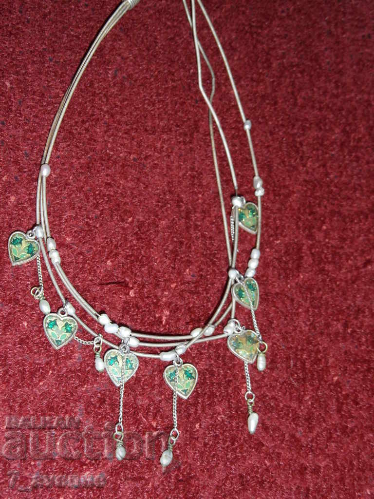 Auction  COLOR with natural pearls, 34cm