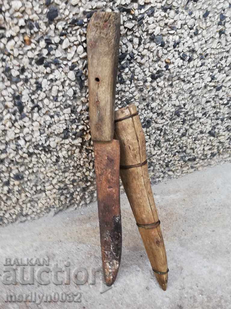 Auction  Old Karakulak shepherd's knife with sharpened buffalo horn blade