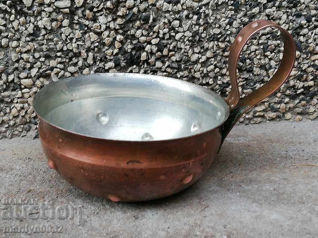 An old tinned bowl of sahane panica tass honey pot baker with price 49.00 BGN | € 25.05