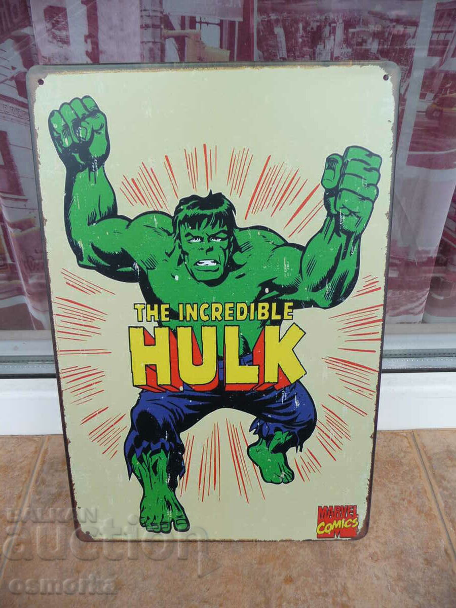 Метална табела комикс Невероятният Хълк Hulk Marvel Марвел