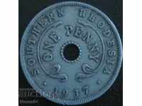 1 πένα 1937, Νότια Ροδεσία