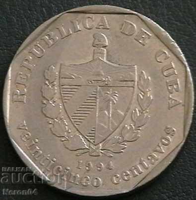 25 Cent 1994, Cuba with price 2.99 BGN | € 1.53 25 Cent 1994, Cuba with price 2.99 BGN | € 1.53