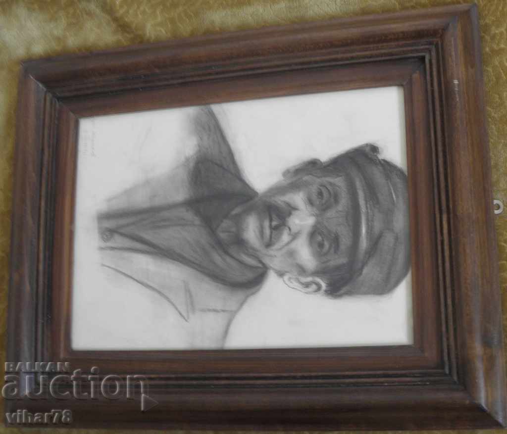 Delivery of old painting - portrait in a frame Delivery of old painting - portrait in a frame