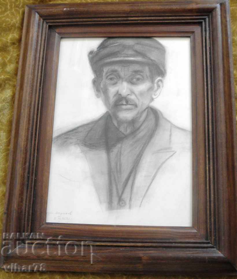 old painting - portrait in a frame