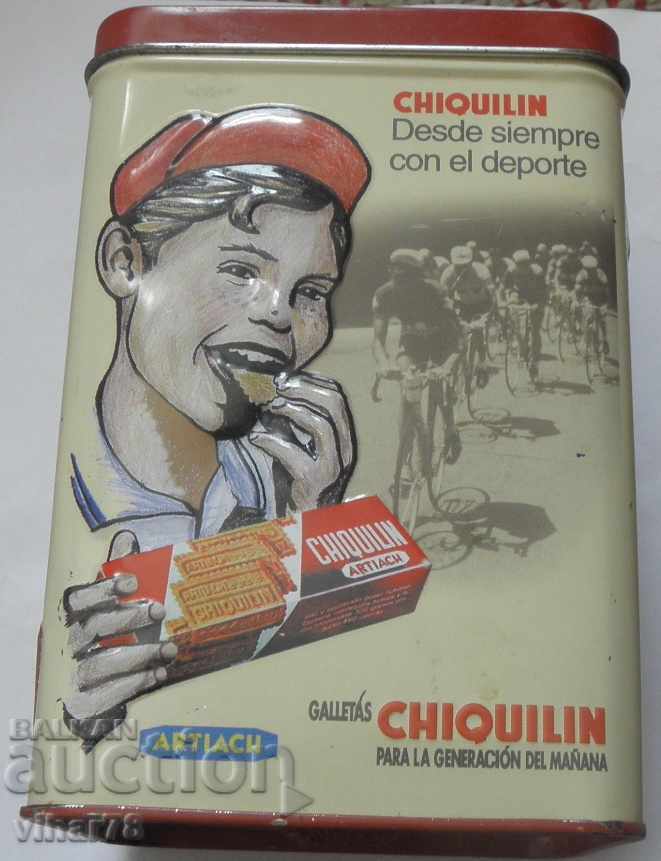 Cutie metalică veche, în relief, pentru colecție