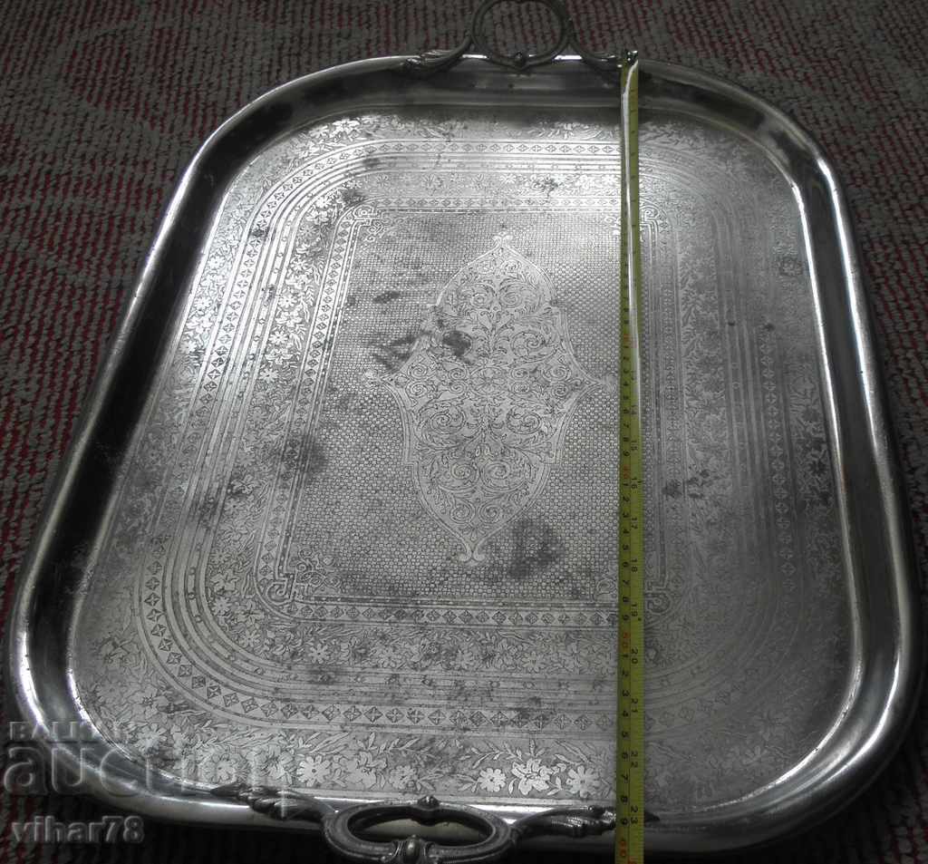 Vechi tavă mare cu ornamente - 5