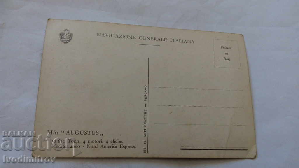 Postcard M / n Augustus Seconda Classe Economica with price 1.35 BGN | € 0.69 Postcard M / n Augustus Seconda Classe Economica with price 1.35 BGN | € 0.69