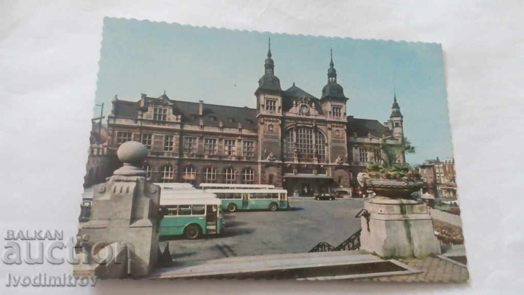 Carte poștală Verviers Der Bahnhof