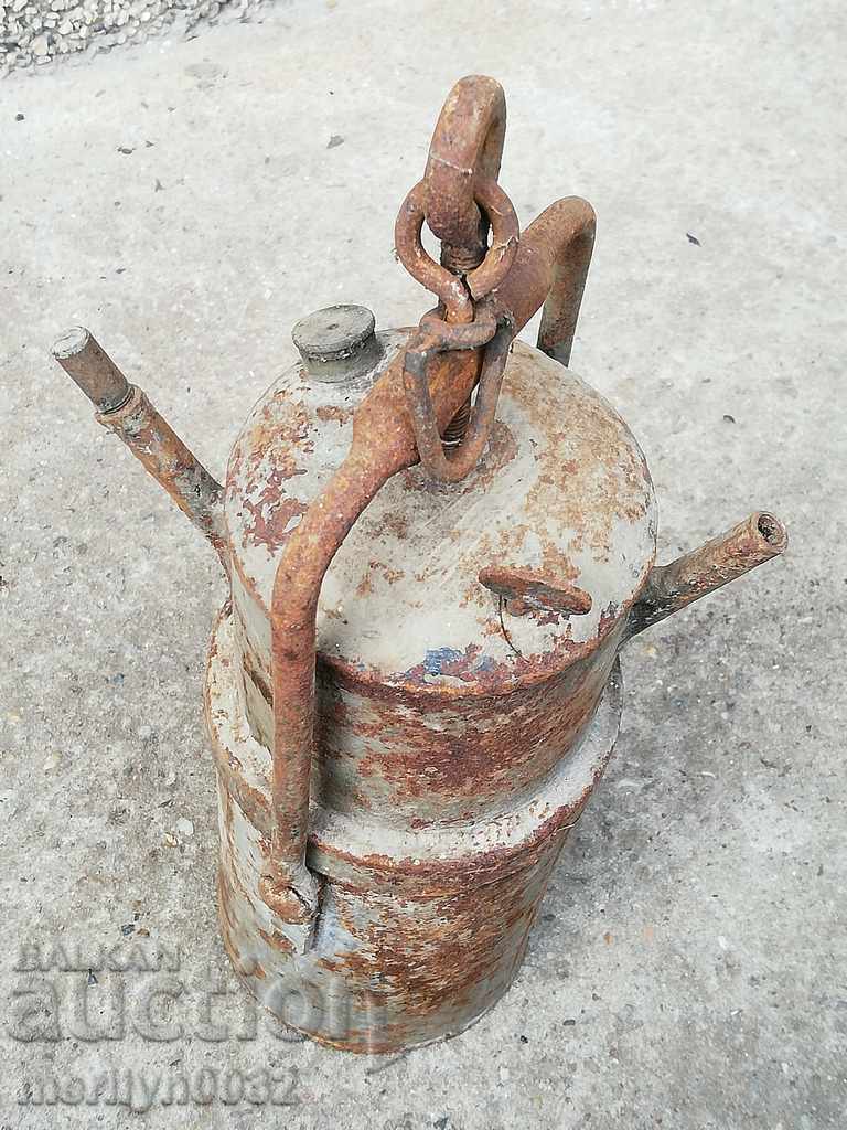 Delivery of An old carbide mining lamp, a flashlight projector