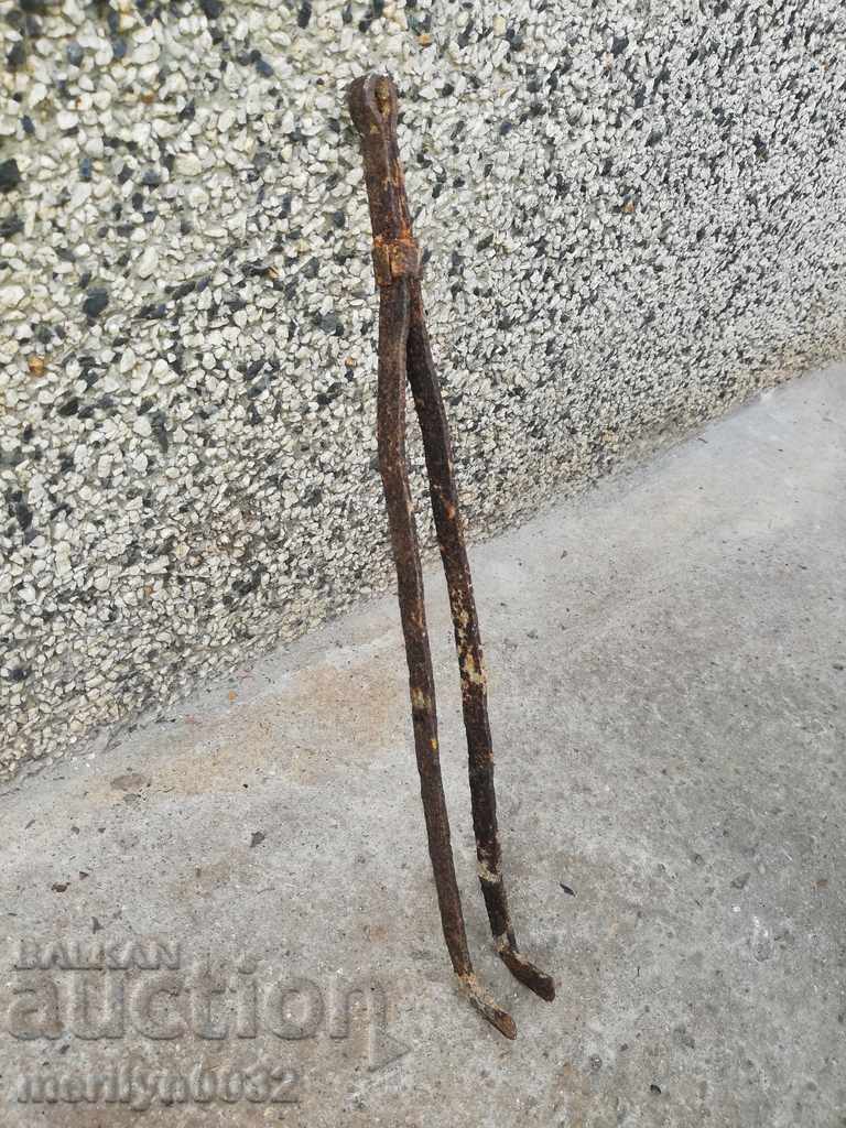 Old dilaf, tongs, wrought iron for oven - 5
