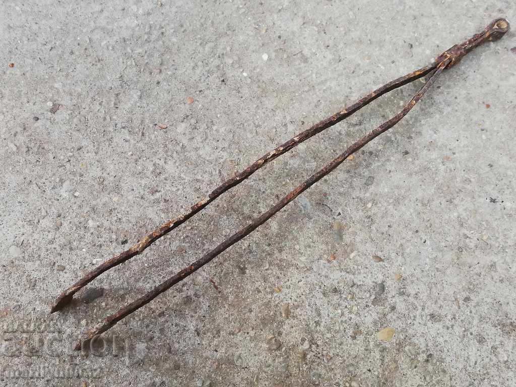 Old dilaf, tongs, wrought iron for oven - 7