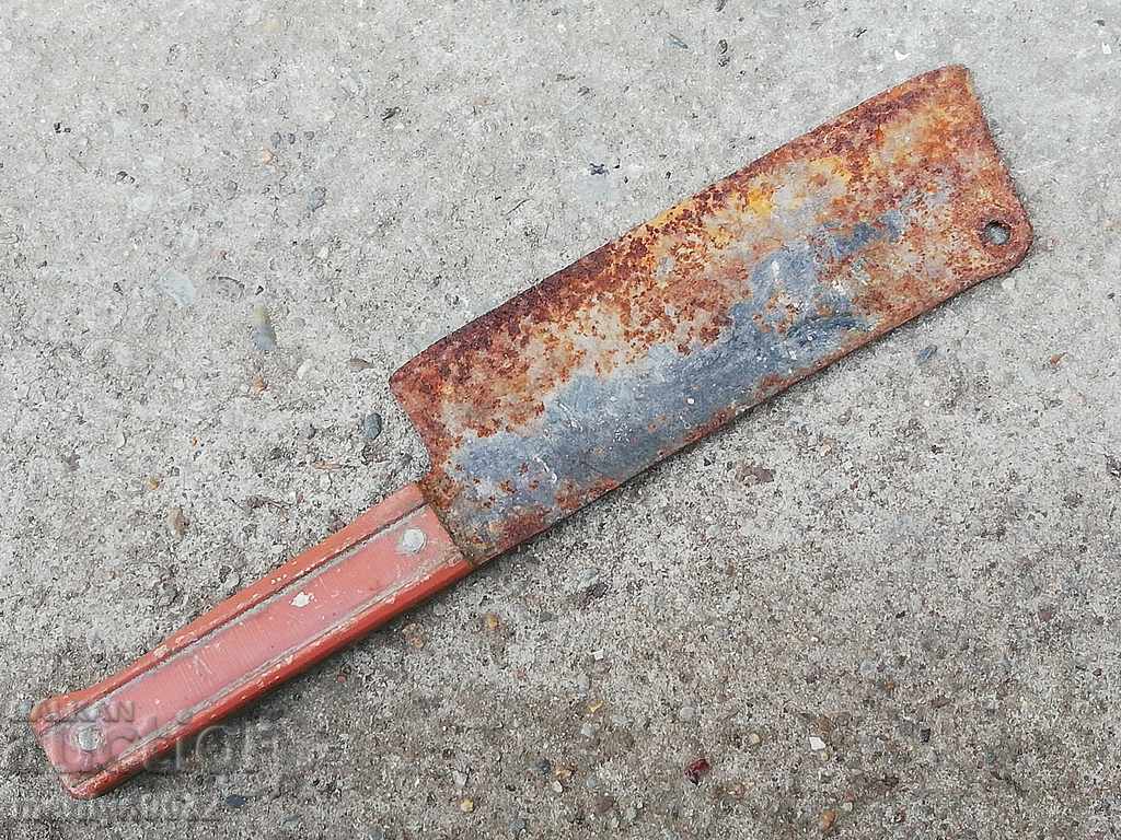 Old forged saber, ax, pole, knife, machete - 5