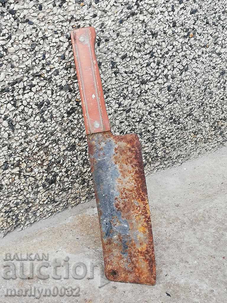 Old forged saber, ax, pole, knife, machete - 6