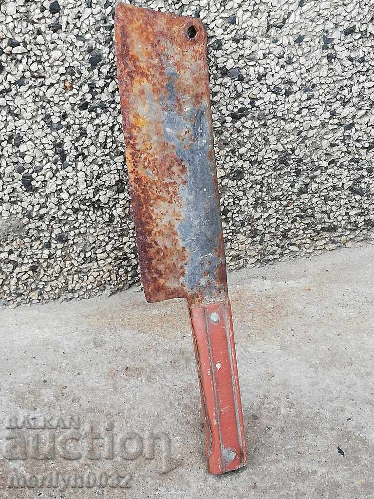 Old forged saber, ax, pole, knife, machete - 7