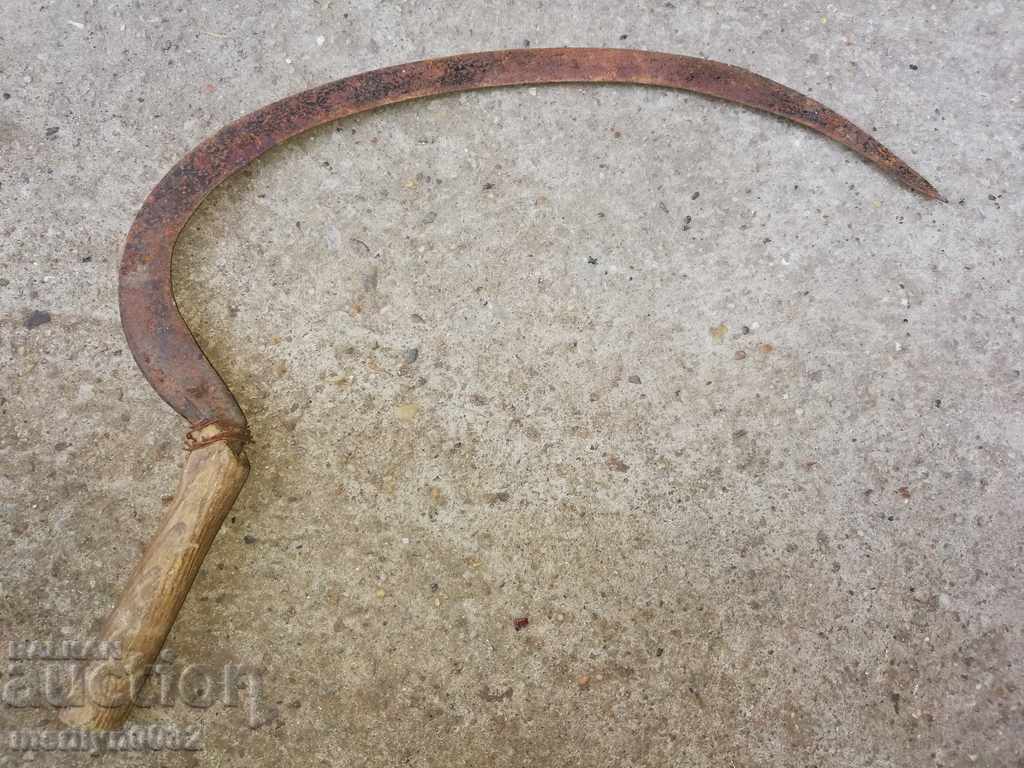 Auction Old sickle, blade, wrought iron Auction Old sickle, blade, wrought iron