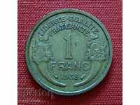 France. 1 franc 1938