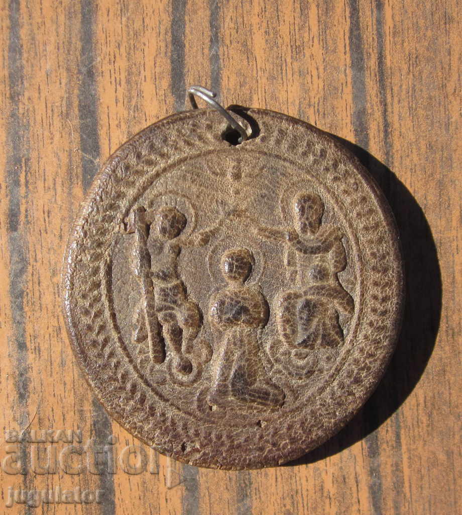 Auction  old Bulgarian Revival religious idol panagia icon