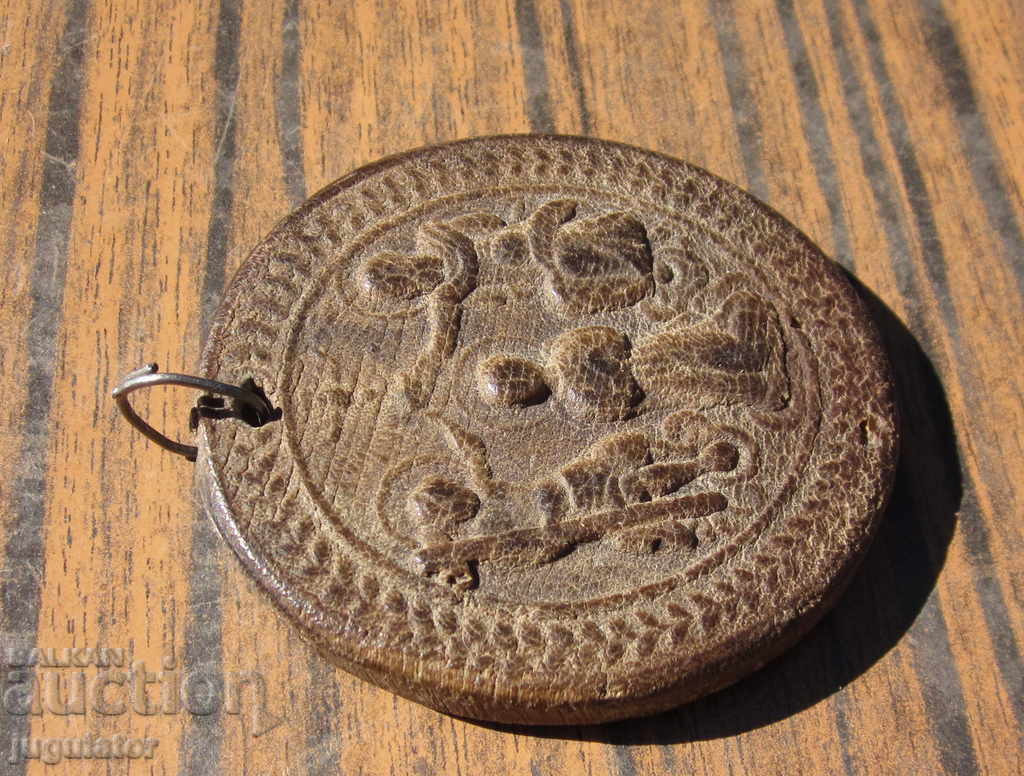 old Bulgarian Revival religious idol panagia icon - 6