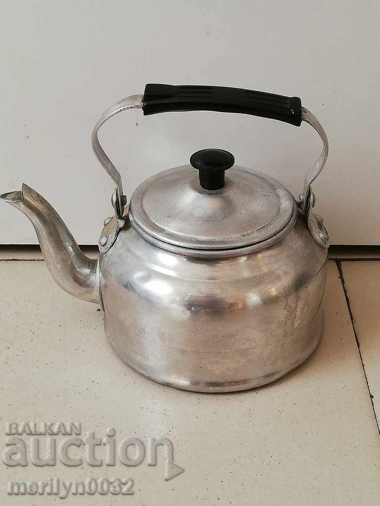 Aluminum teapot coffee pot vintage winegrower