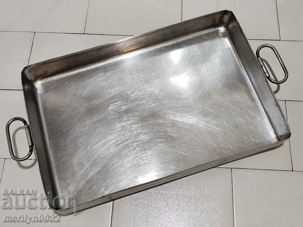 Tava pentru caserola de miel fript, vasul albastru crom nichel - 7