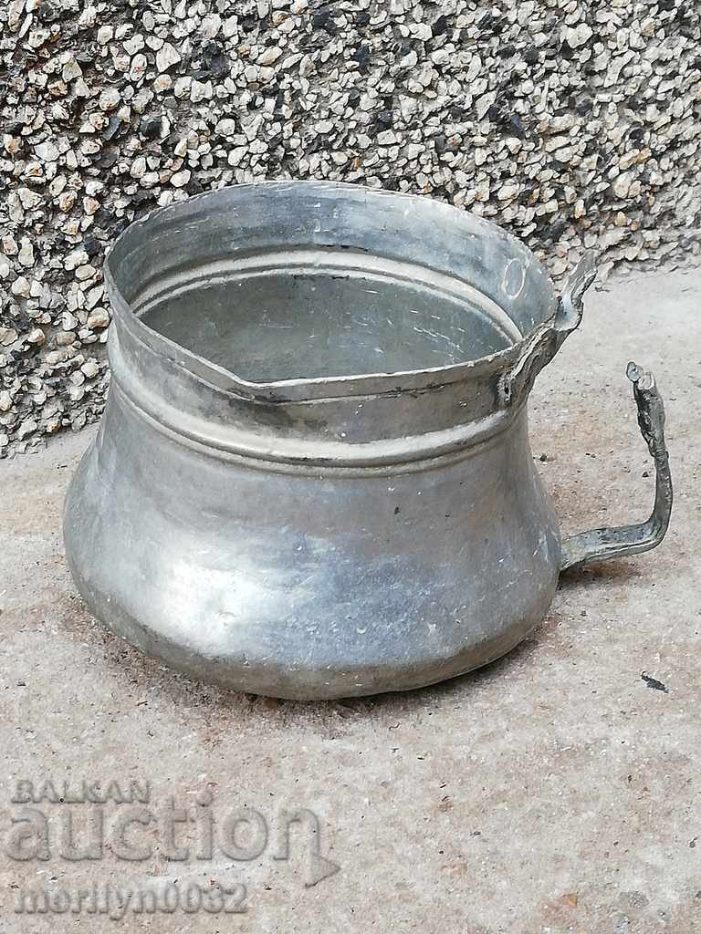 Old tinned kettle, pit, copper, cauldron, cauldron, kettle - 5 Old tinned kettle, pit, copper, cauldron, cauldron, kettle - 5