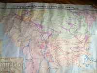 Old map - participation of the Bulgarian Army in World War II