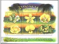 Pure Brands in Small Sheet Flower Flowers 1999 by Tuvalu