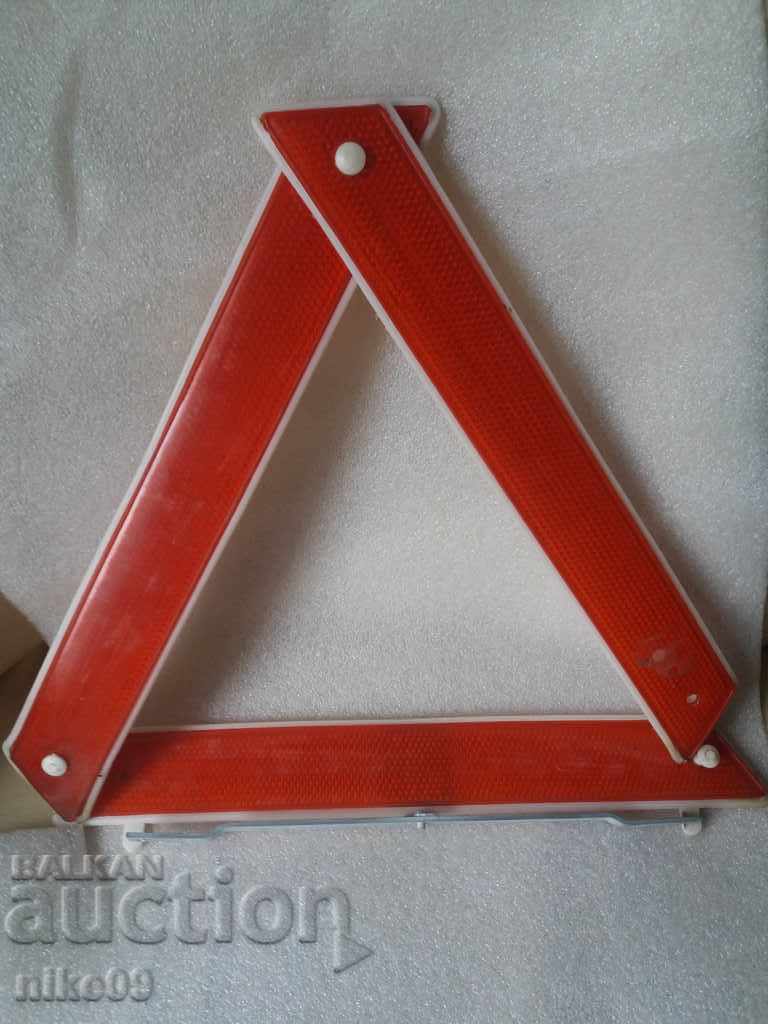 Old Bulgarian Auto Emergency Triangle