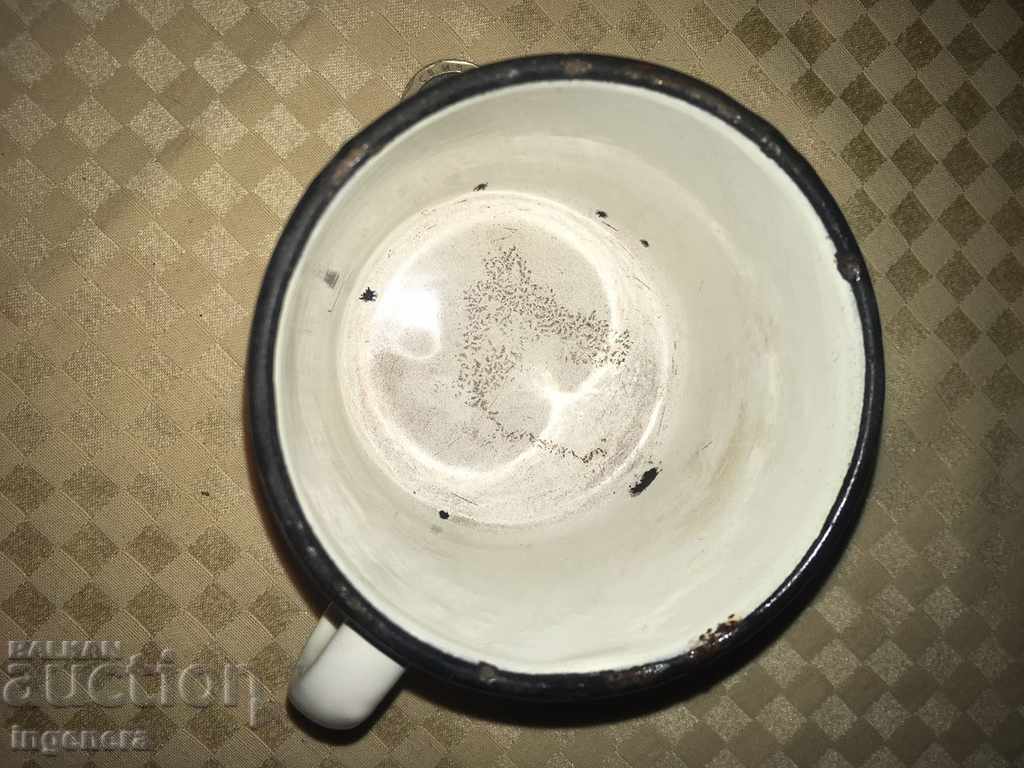 Auction VINTAGE ENAMELED MUG-USSR Auction VINTAGE ENAMELED MUG-USSR