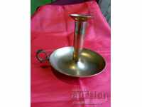 Large Portable Desktop BRONZE Candlestick