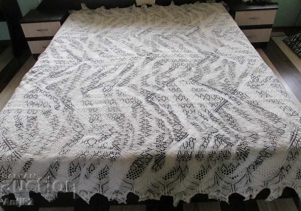19th Century Old Bedding for a Crochet Bed