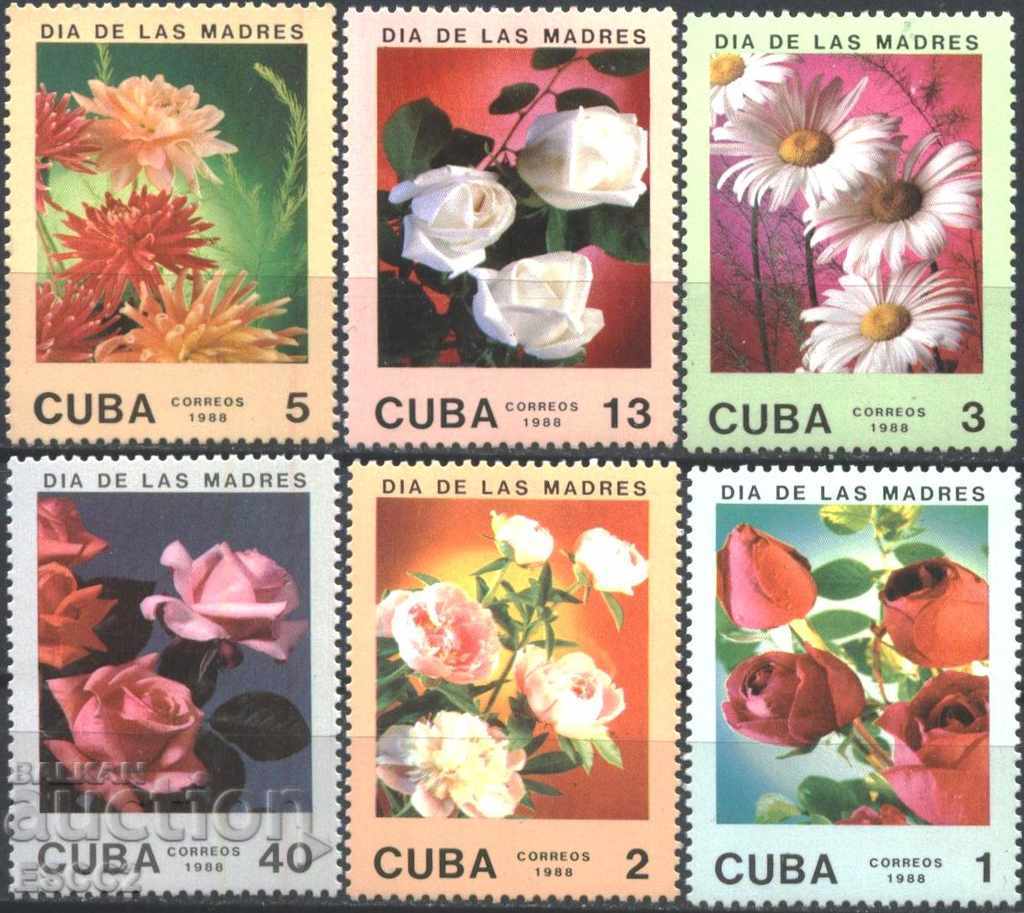 Чисти марки  Флора Цветя 1988 от Куба