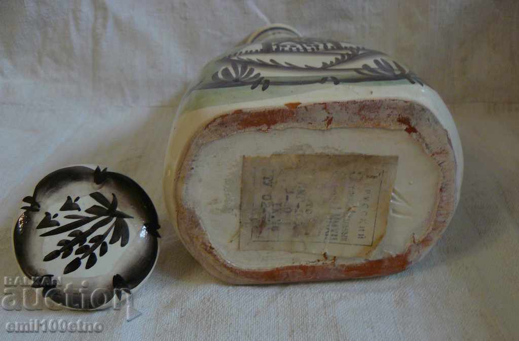 Sticlă Kana - ceramică pictată manual URSS - 6