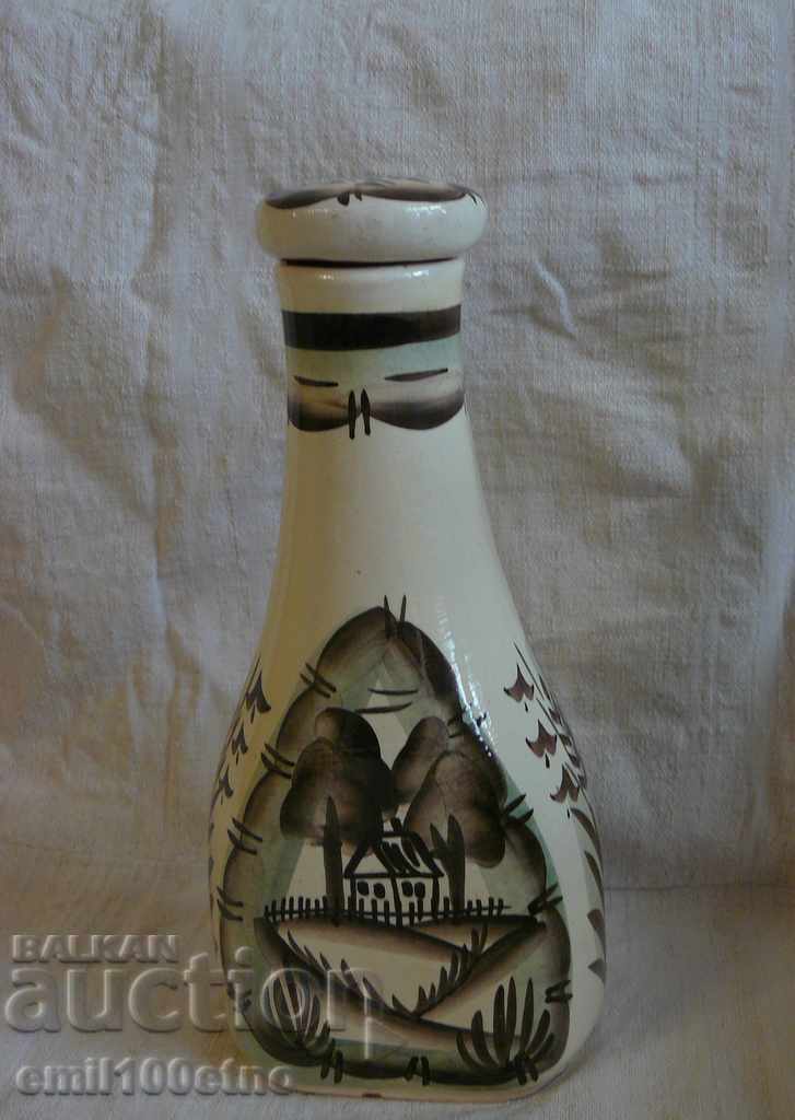 Kana μπουκάλι - ζωγραφισμένα στο χέρι κεραμικά USSR