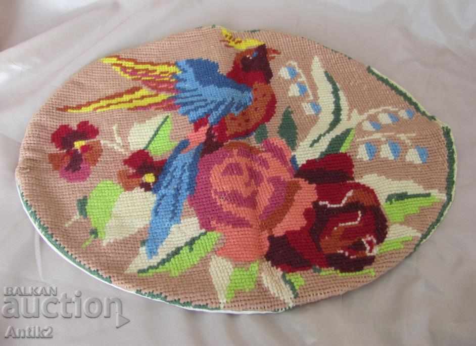 Auction 19 Century Hand Embroidered Pillow Auction 19 Century Hand Embroidered Pillow