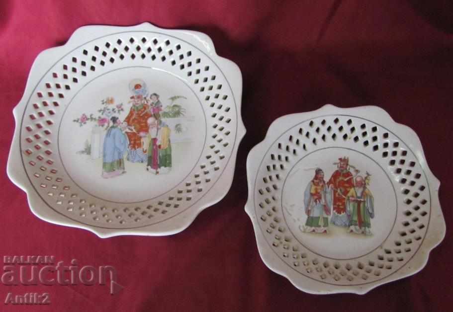 Delivery of 19th Century Handmade Plates Mongolia China 2 Pieces