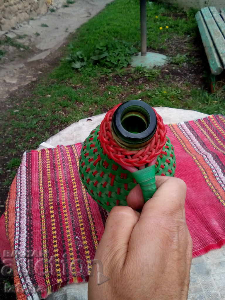 Old woven demijohn - 5 Old woven demijohn - 5