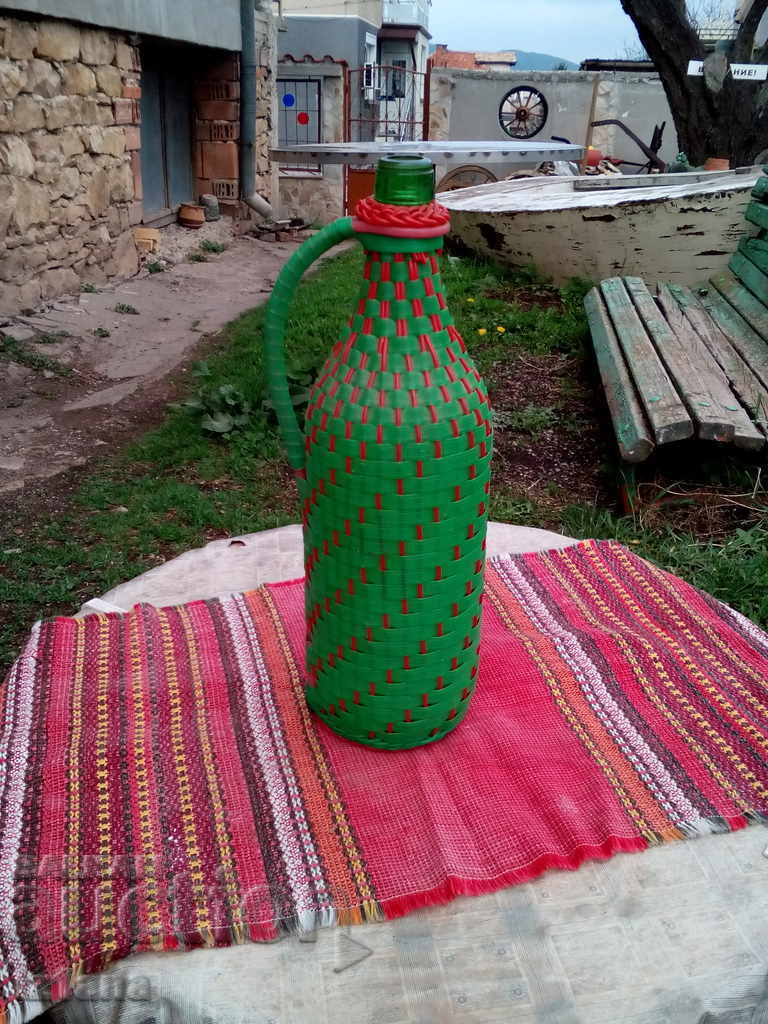 Old woven demijohn Old woven demijohn