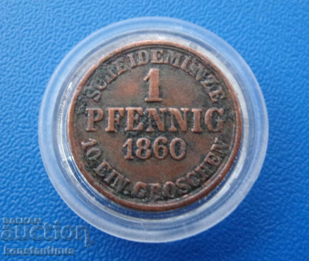 Braunschweig Germany 1 Pennig 1860 Rare