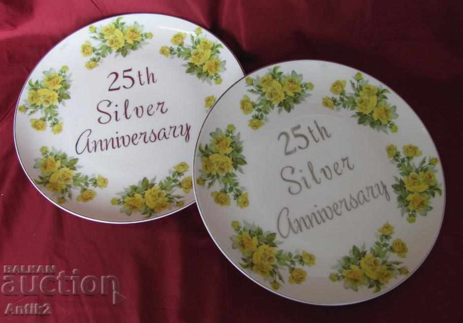 Auction The 60's 2 Years Plates Japan Silver Anniversary Auction The 60's 2 Years Plates Japan Silver Anniversary
